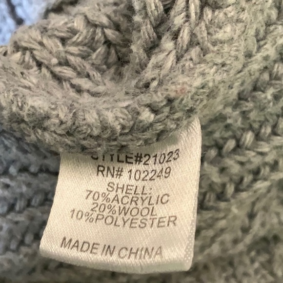 SKIES are Blue grey turtleneck sweater. Long sleeves. Size S - Picture 7 of 7